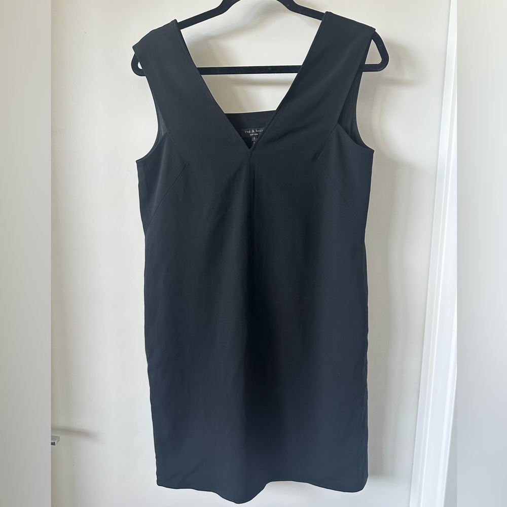 rag & bone Black V-Neck Backless Dress